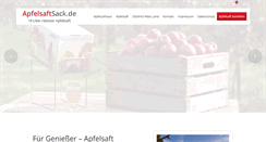 Desktop Screenshot of apfelsaftsack.de