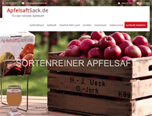 Tablet Screenshot of apfelsaftsack.de